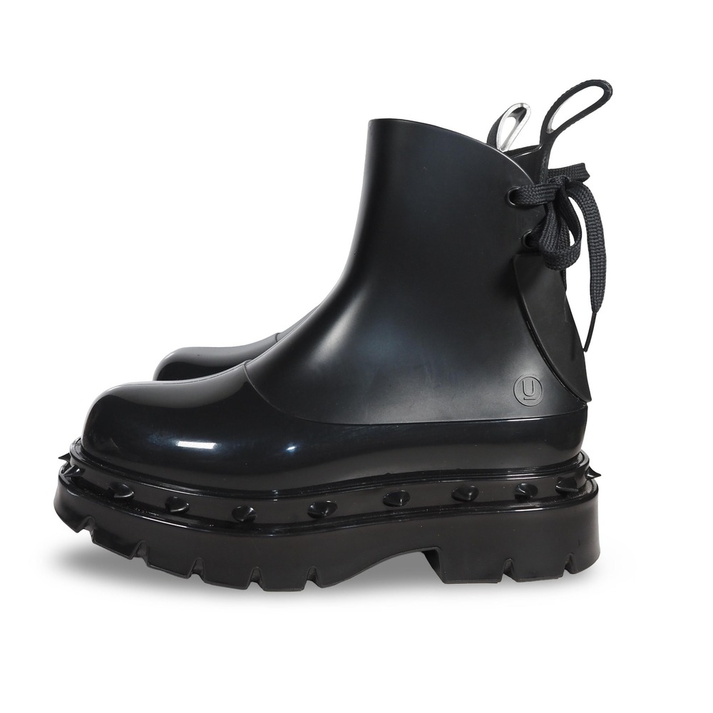 Melissa x Undercover Spikes Platform Combat Boots Women's 8 Black Studded Vegan - Picture 2 of 11